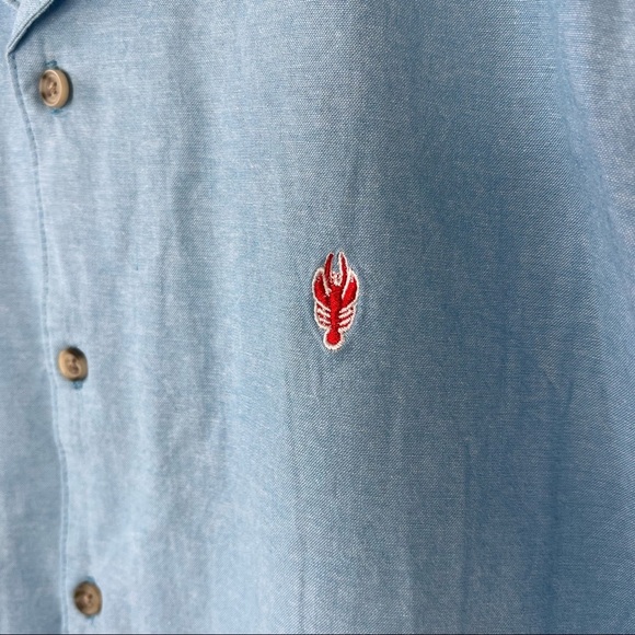 Trunks Surf & Swim Co. Tropical Shirt w/ Embroidered Icon in Deep Sea - Sz S/P - Picture 5 of 10